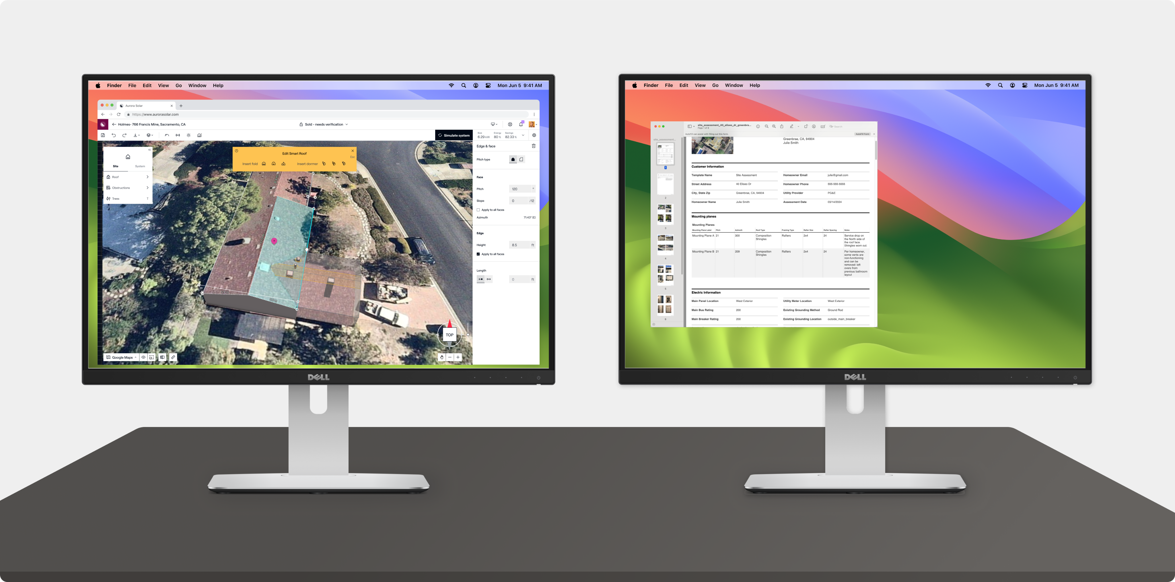 Aurora Solar 3D modeling workspace showing interface complexity